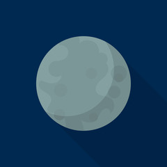 Mercury planet icon. Flat illustration of mercury planet vector icon for web design