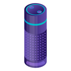 Smart home speaker icon. Isometric of smart home speaker vector icon for web design isolated on white background