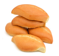 Bread on a white background