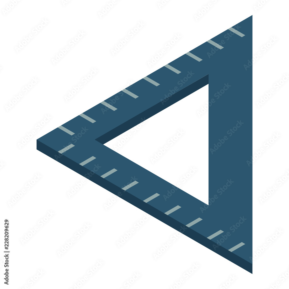 Poster Angle ruler icon. Isometric of angle ruler vector icon for web design isolated on white background