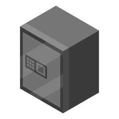 Money metal safe icon. Isometric of money metal safe vector icon for web design isolated on white background