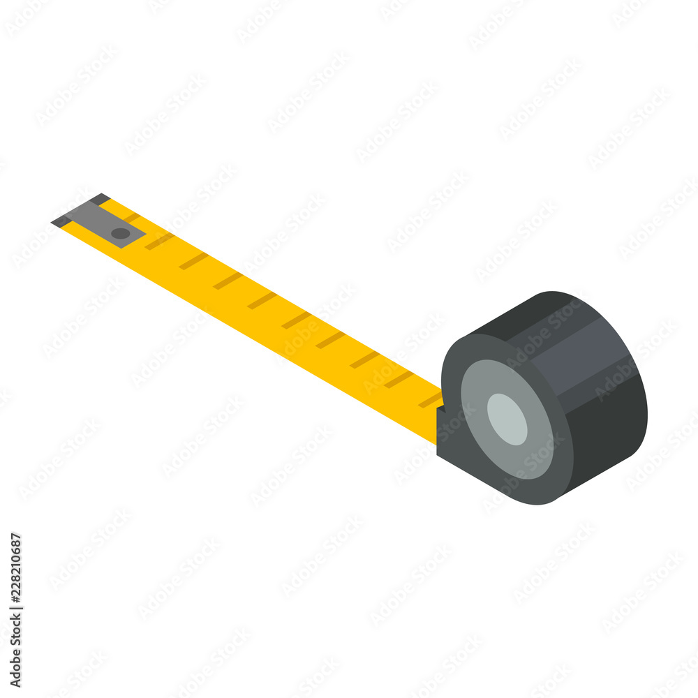 Poster measure tape icon. isometric of measure tape vector icon for web design isolated on white background