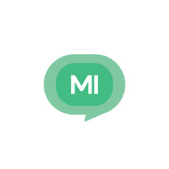 Initial Letter Logo MI Template Design