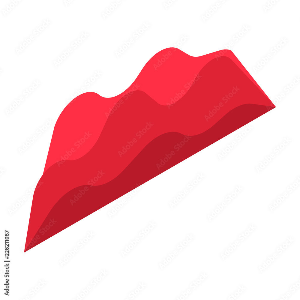 Poster red graph chart icon. isometric of red graph chart vector icon for web design isolated on white back