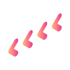 Sideway arrow icon. Isometric of sideway arrow vector icon for web design isolated on white background