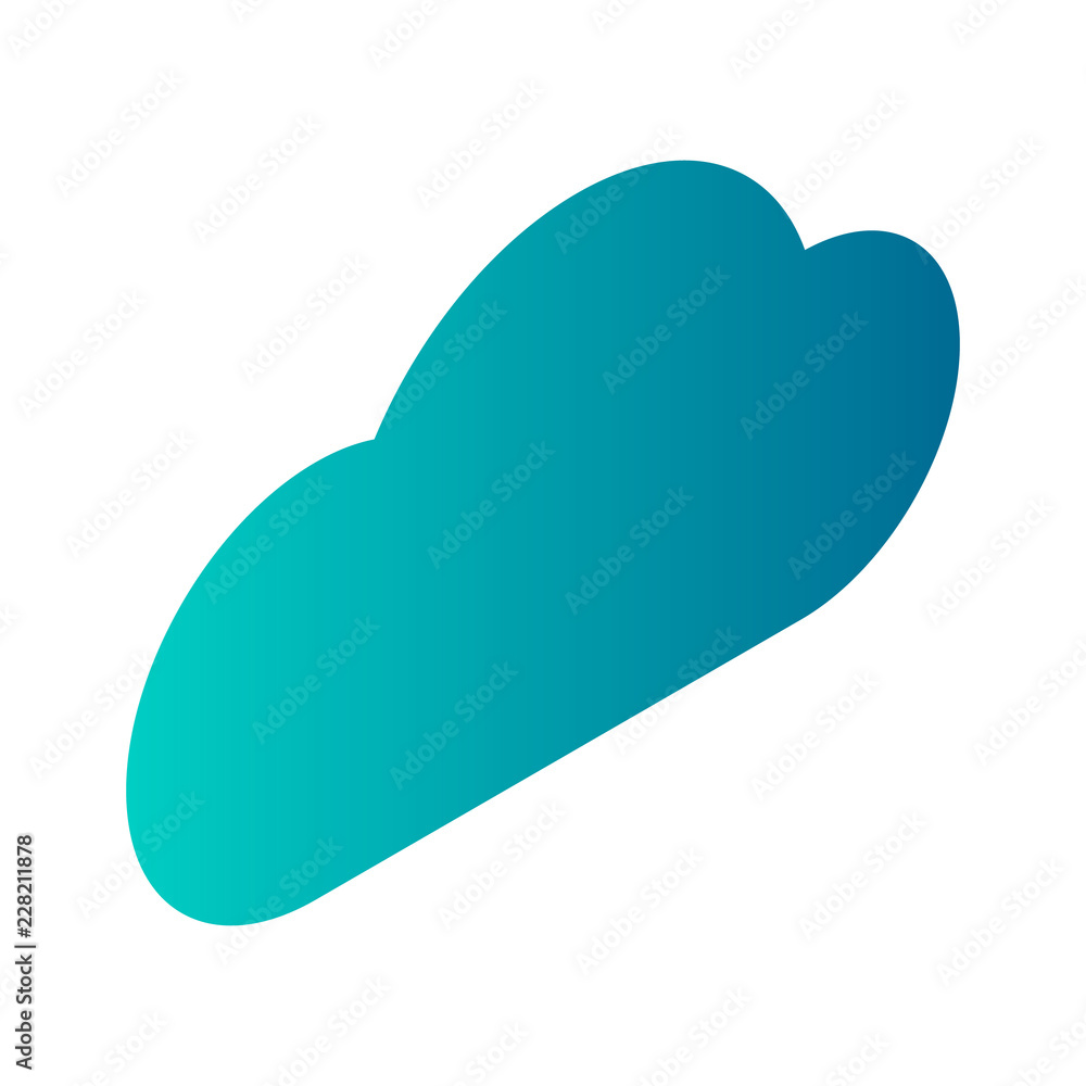 Aufkleber cloud data icon. isometric of cloud data vector icon for web design isolated on white background