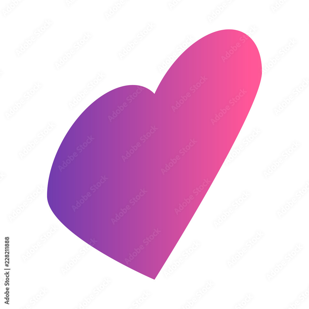 Poster gradient heart icon. isometric of gradient heart vector icon for web design isolated on white backgr