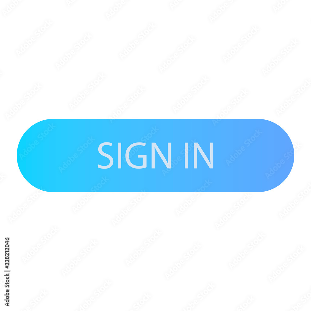 Poster sign in button icon. isometric of sign in button vector icon for web design isolated on white backgr