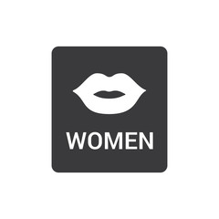 Women toilet vector icon