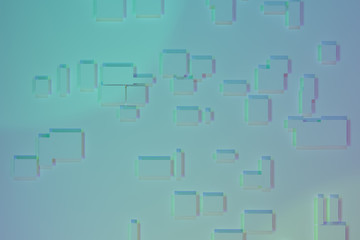 Colorful 3D rendering. With soft shadow, plain, rectangle or square for design texture, background.