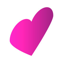 Pink heart icon. Isometric of pink heart vector icon for web design isolated on white background