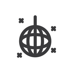 Disco ball vector icon
