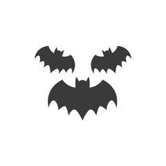 Three bats vector icon