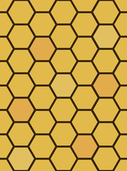 seamless honeycomb vector pattern. Honeycomb formed with three different yellow tints.