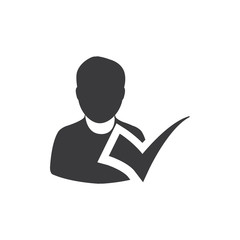 Checked person vector icon