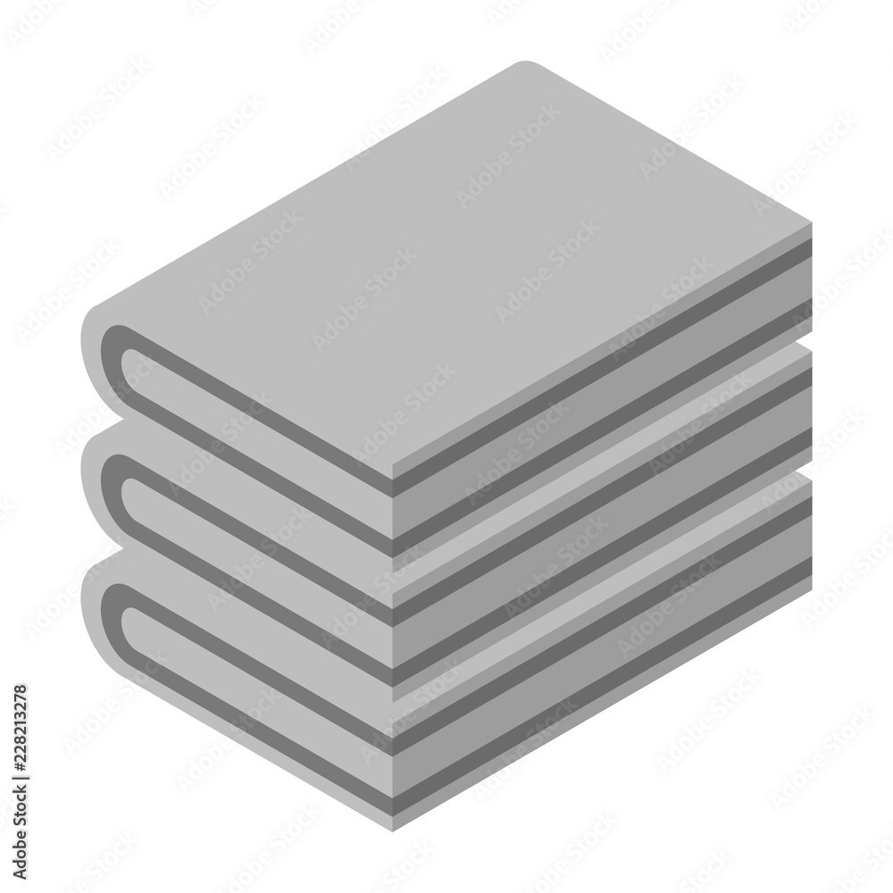 Aufkleber grey towel stack icon. isometric of grey towel stack vector icon for web design isolated on white ba
