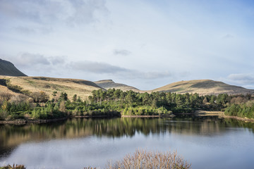 Fototapeta na wymiar Brecon Beacons lake