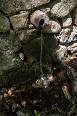 Source of spring water in Sardinia, Italy. On the way to Gorropu gorge. Nobody in the scene.