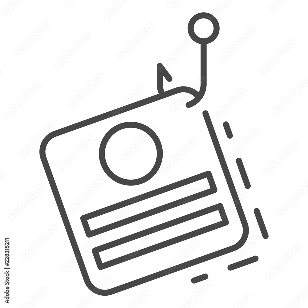 Poster phishing personal data icon. outline phishing personal data vector icon for web design isolated on w
