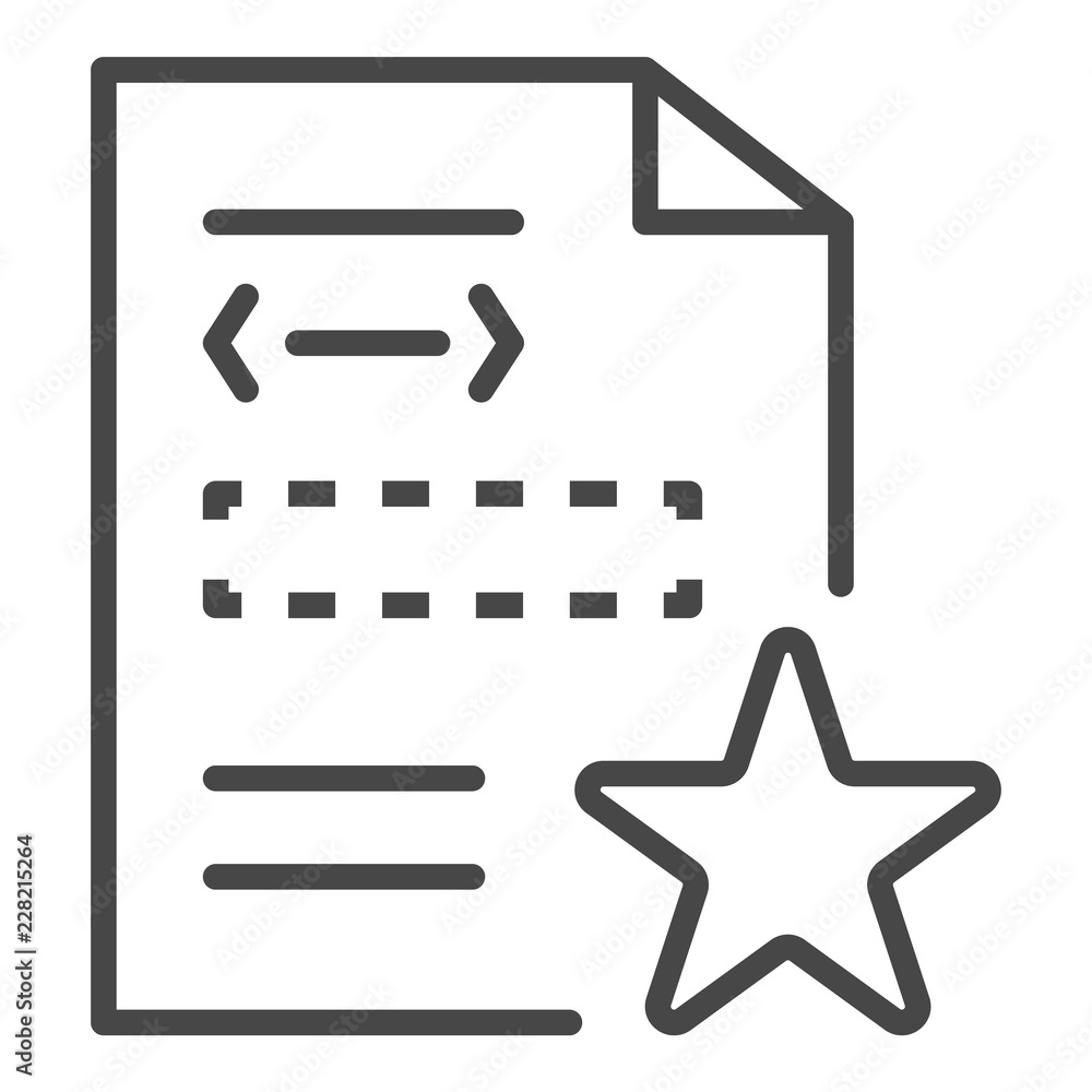 Poster star security document icon. outline star security document vector icon for web design isolated on w