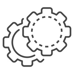 Cog wheel icon. Outline cog wheel vector icon for web design isolated on white background