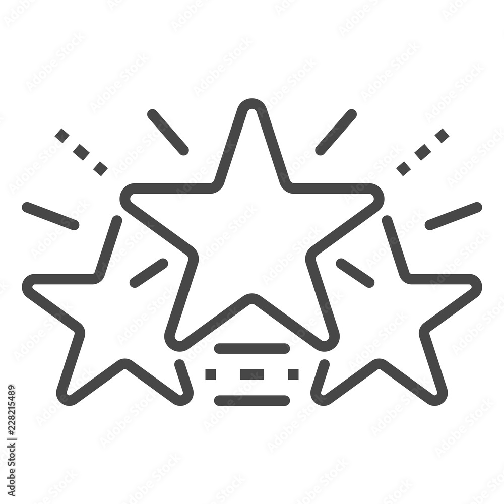Poster glow stars icon. outline glow stars vector icon for web design isolated on white background