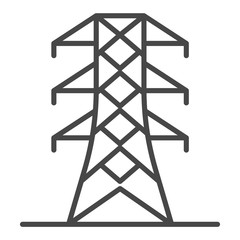 Power energy tower icon. Outline power energy tower vector icon for web design isolated on white background