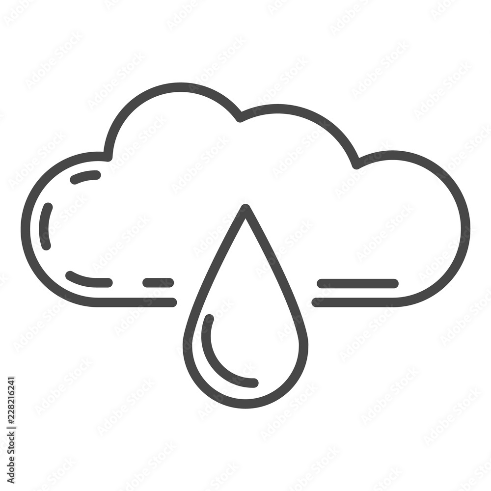 Poster eco drop rain icon. outline eco drop rain vector icon for web design isolated on white background