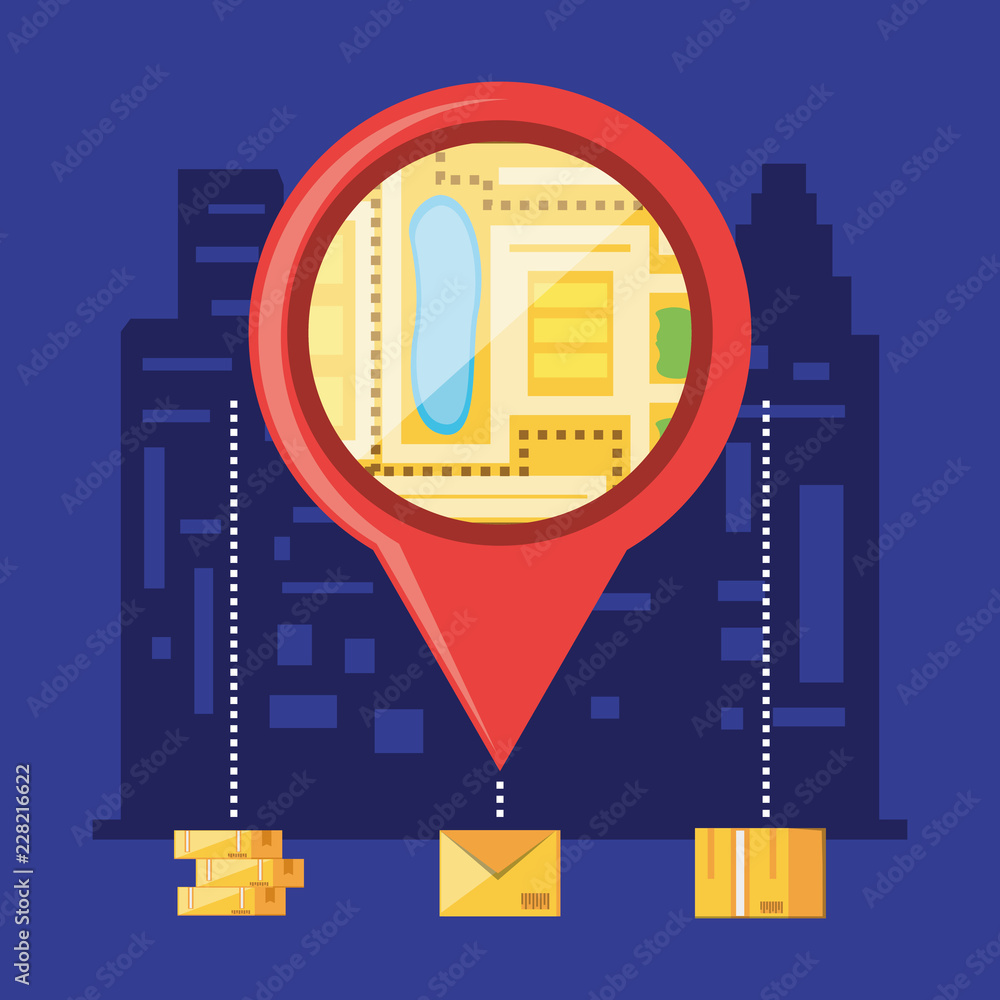 Poster pointer location with logistic service objects