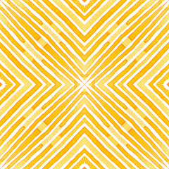 Obraz premium Orange Geometric Watercolor. Delicate Seamless Pattern. Hand Drawn Stripes. Brush Texture. Eminent C