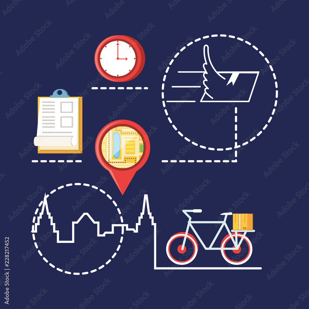 Poster pointer location with logistic service objects