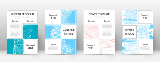 Cover page design template. Business brochure layout. Bewitching trendy abstract cover page. Pink an