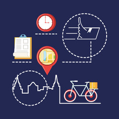 pointer location with logistic service objects