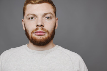 Fototapeta premium Serious guy with ginger beard