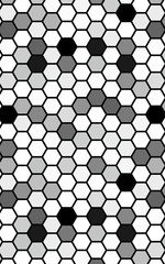 Black honeycomb with a gradient color. Isometric geometry. 3D illustration