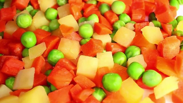 Stewed jugged vegetables carrot,potato,peas.