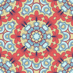 Hand drawn ornamental seamless pattern