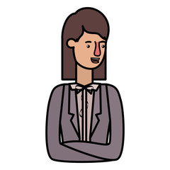 young woman executive avatar character