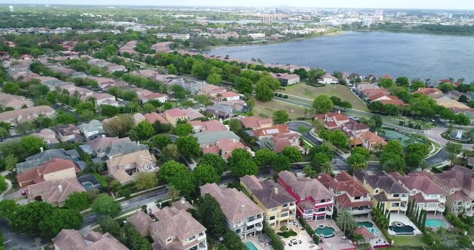 Aerial Footage of the Sand Lake Road Area, Dr. Phillips, Orlando FL