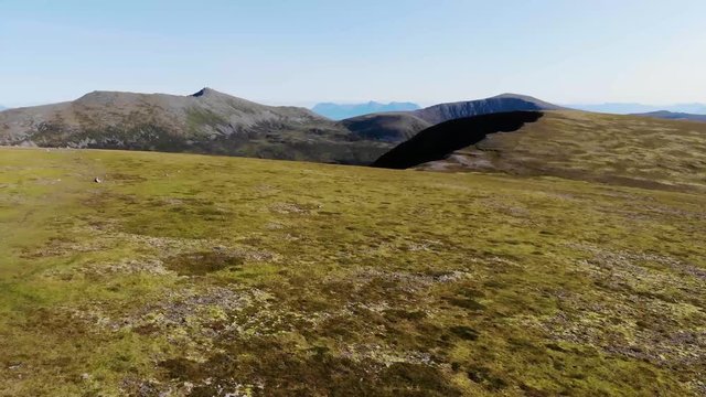 The plains of M&radic;&bull;tinden Mountain. Near Bleik, Norway.