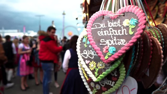 gingerbread heart at the Munich/German Oktoberfest