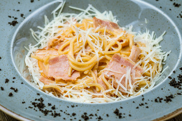 Spaghetti Carbonara with bacon