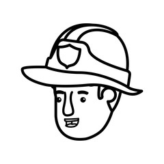 head of man firemen avatar character