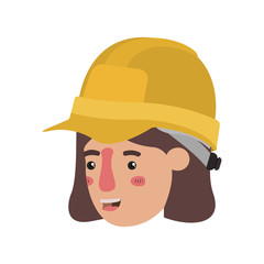 head of woman builder avatar character