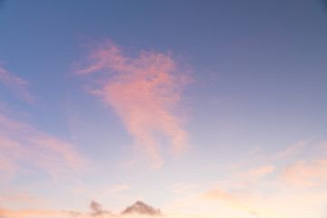空と雲・背景用素材　9月　夕暮れ　夕焼け
