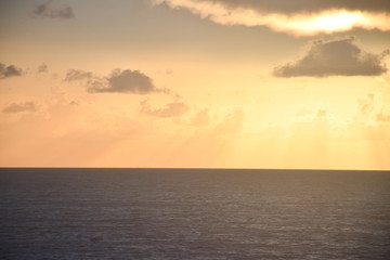 sunsets ocean blue sky clouds ocean waves sea 