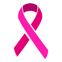 Isolated pink ribbon. Breast cancer prevention campaign. Vector illustration design