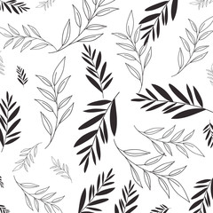 beautiful leafs pattern background isolated icon