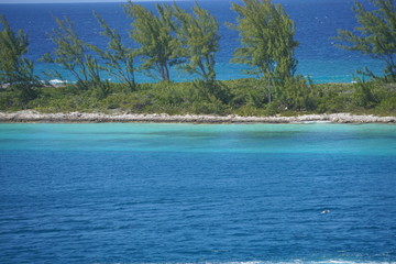 beaches water rocks lighthouse palm trees islands ropes 