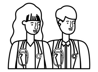 couple of doctors avatar character